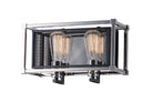 Maxim Lighting 12152BKPN Refine Wall Sconce in Black / Polished Nickel