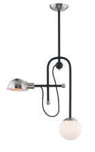 Maxim Lighting 21664WTBKSN Mingle LED Pendant in Black / Satin Nickel