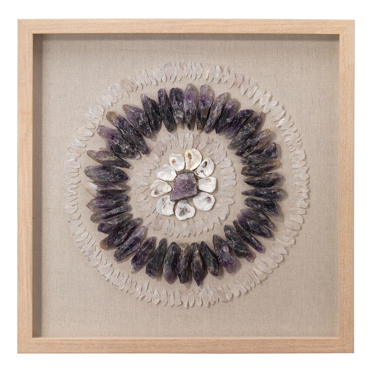 Jamie Young Company - 8CRYS-AMET - Crystal Framed Wall Art -  - Purple