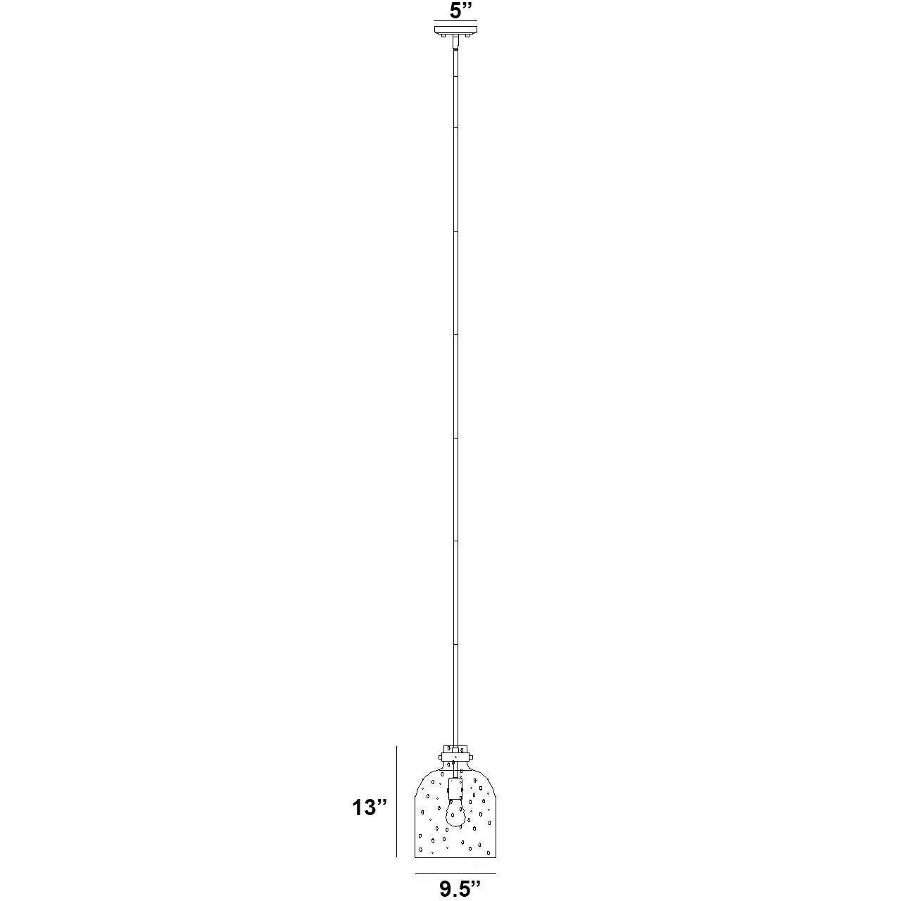Z-Lite 817-9PN Pearson Suspension dessin au trait en nickel poli