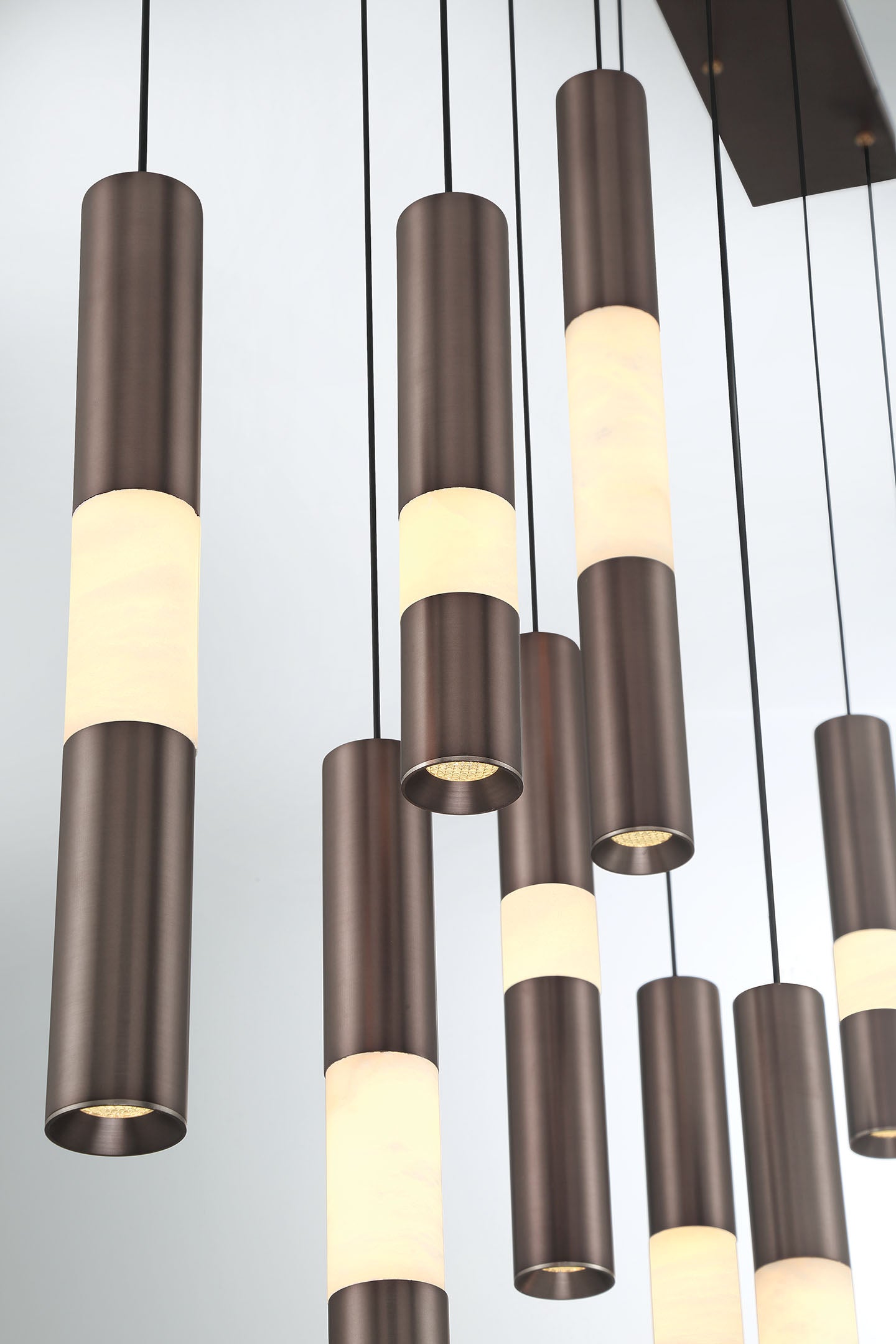Eurofase 50121-021 Ronda LED Linear Chandelier in Harlow Bronze