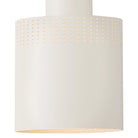 Lark 83687LCB-SO Casey Metal Shade Pendant in Lacquered Brass with Satin Off-White accents