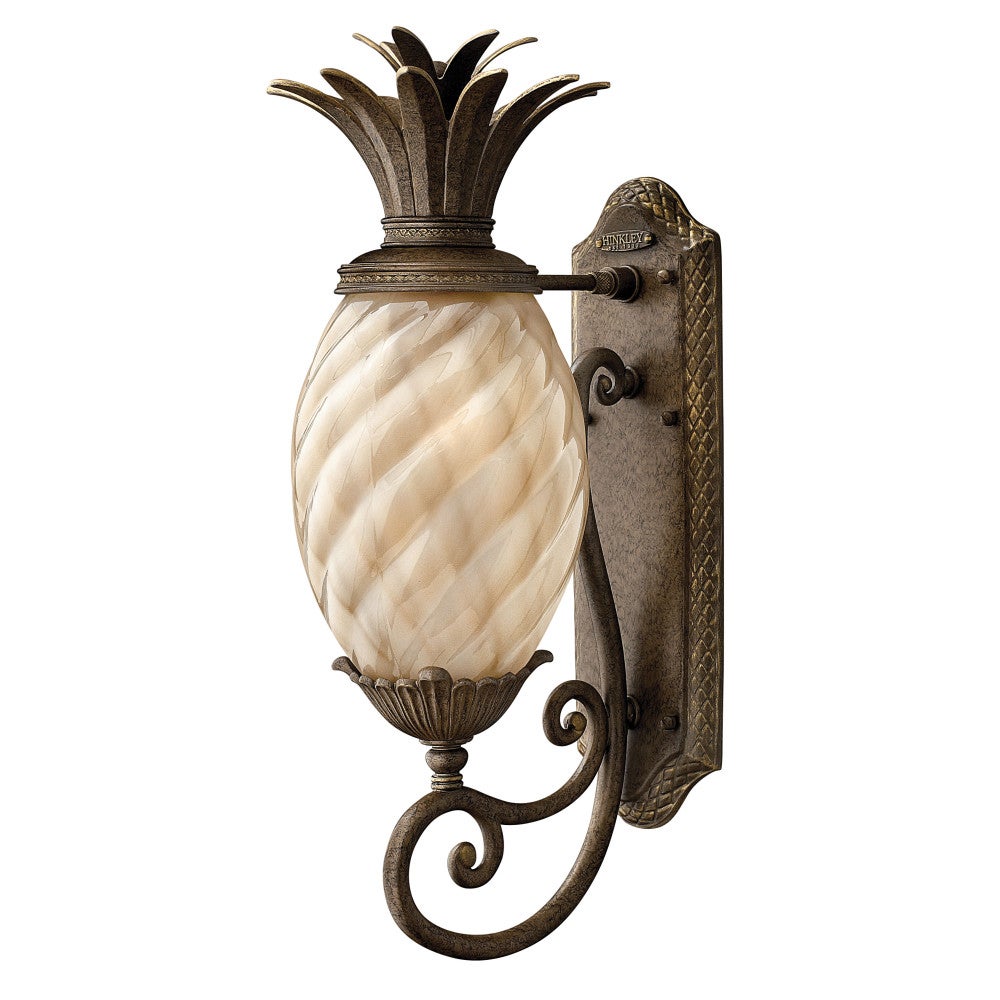 Lanterne murale Hinkley Lighting 2120PZ Plantation en bronze nacré