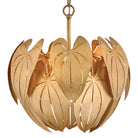 Fredrick Ramond FR47167DA Camille Botanical Semi-Flush in Distressed Brass
