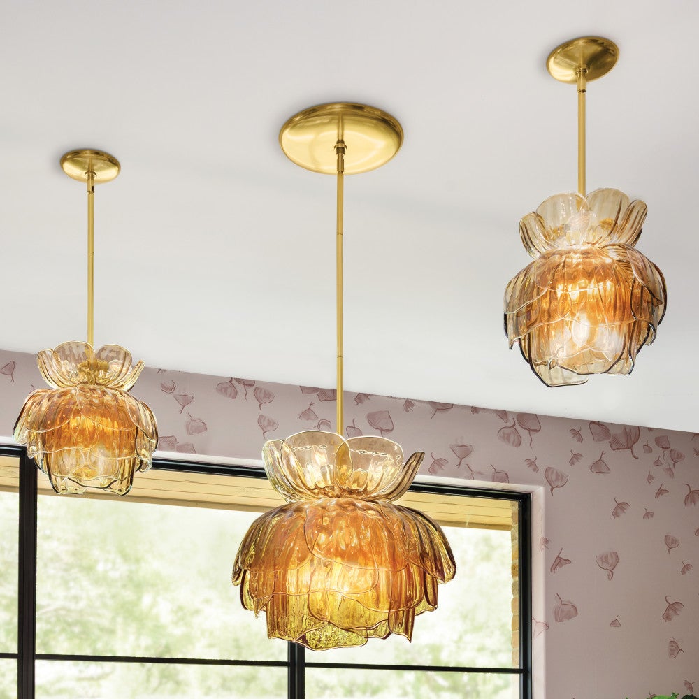 Fredrick Ramond FR46895UB-AM Fleur Fantine Suspension en laiton non verni