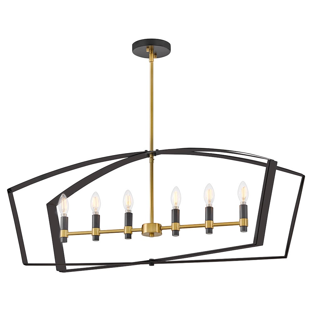 Lark 83645BK Sammi Linear Chandelier in Black