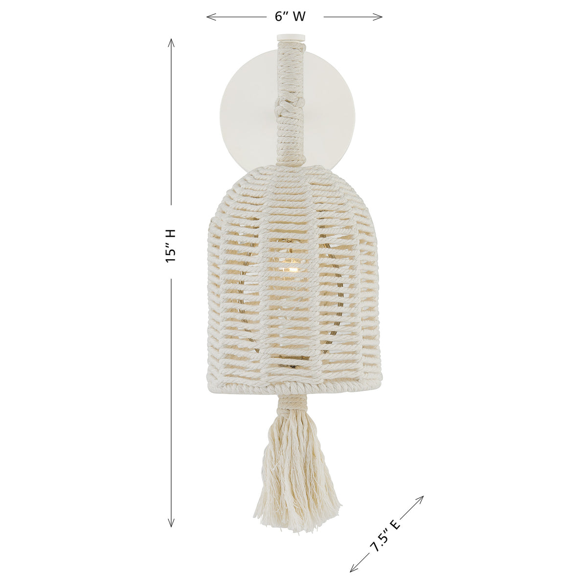 Savoy House 9-3402-1-341 Lunara Wall Sconce in Cotton
