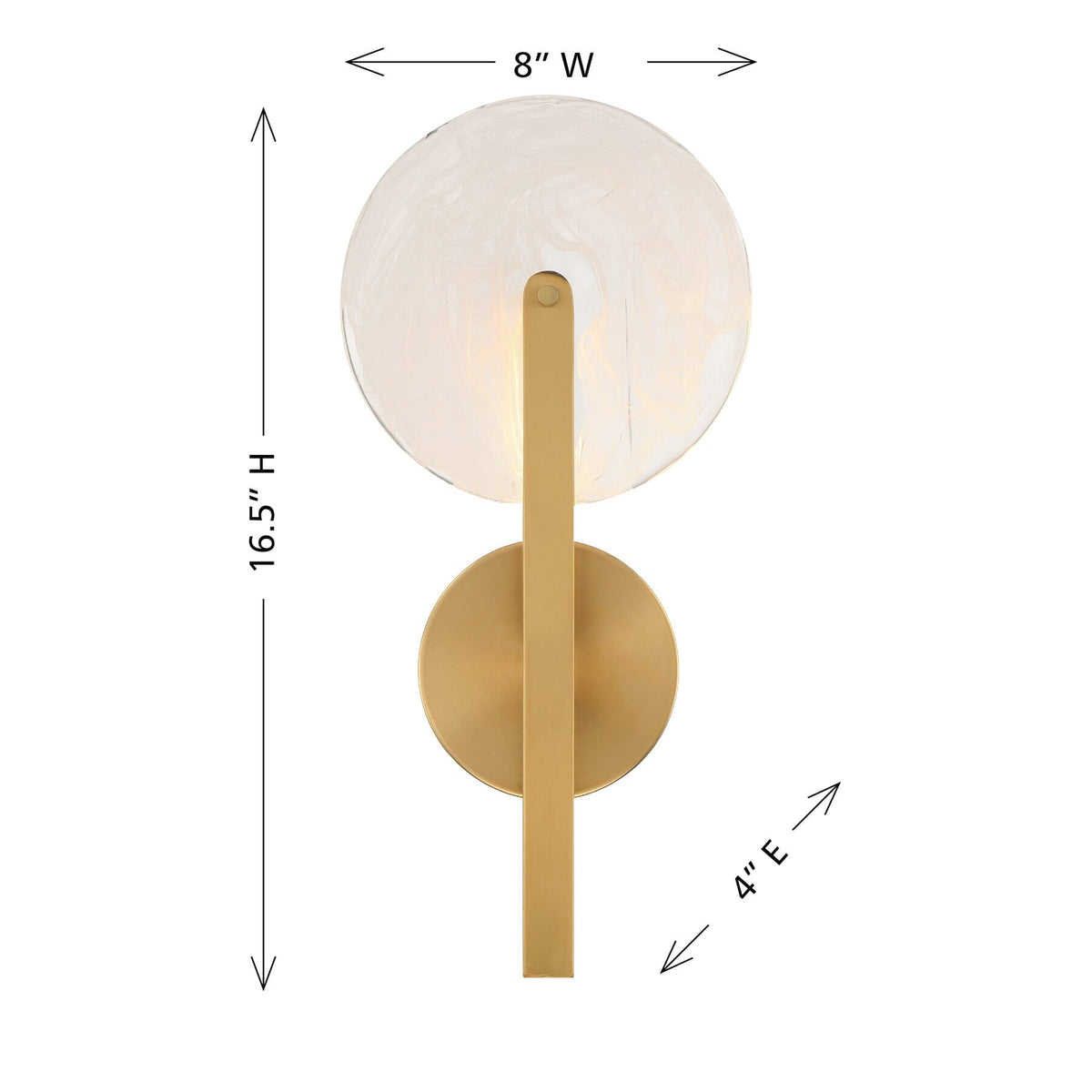 Savoy House 9-9308-1-322 Ainslie LED Wall Sconce in Warm Brass