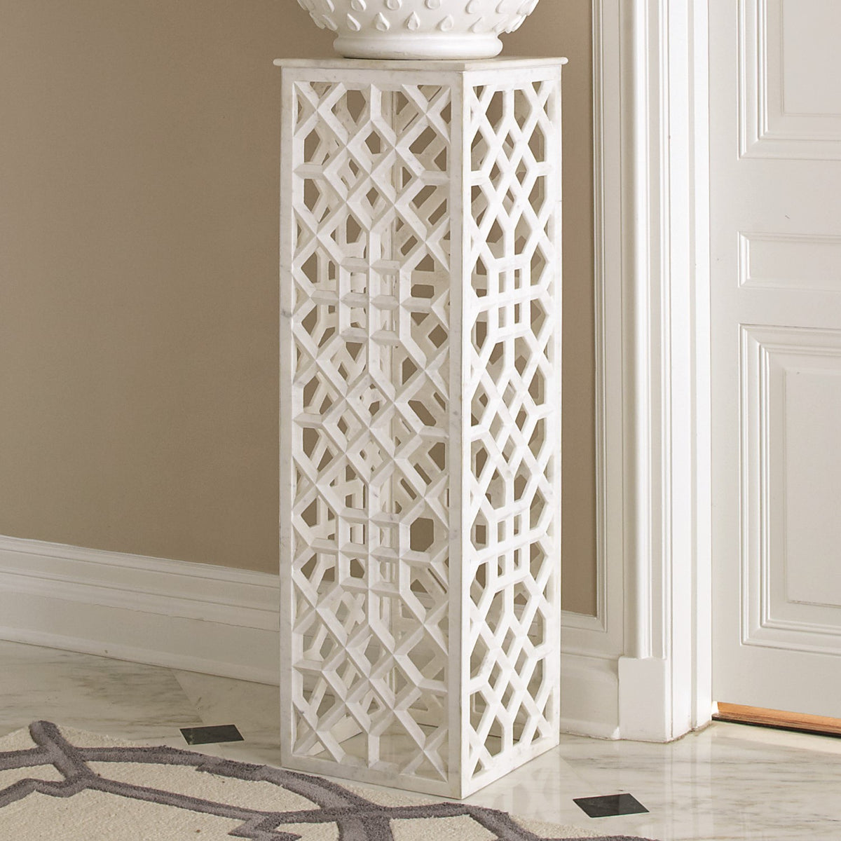 Marble Fret Pedestal