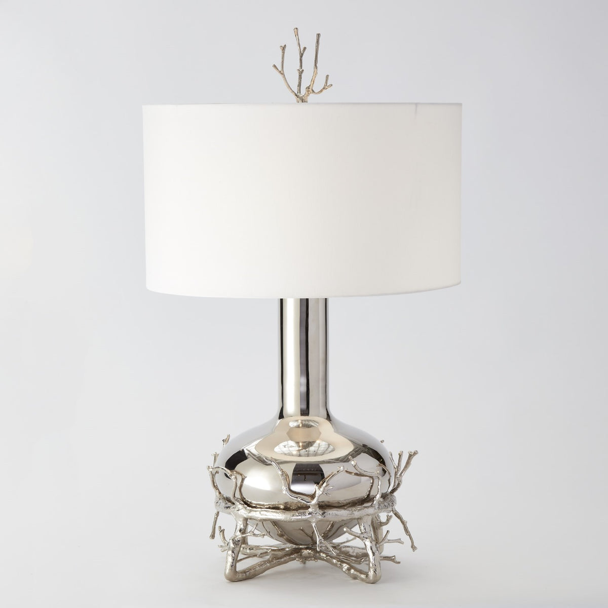 Fat Nickel Twig Table Lamp