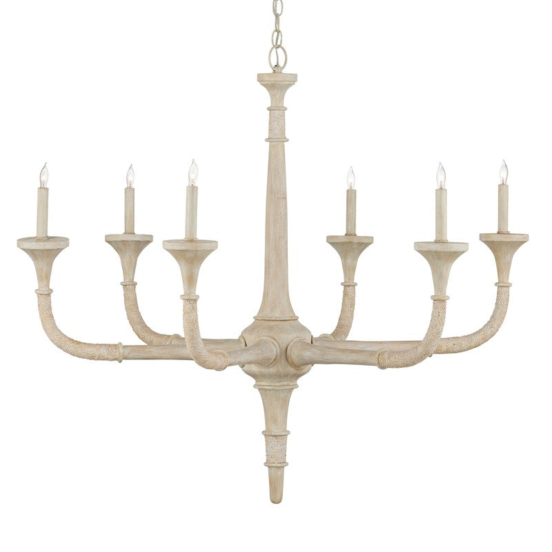 Currey and Company - 9000-1140 - Six Light Chandelier - Aleister - Sandstone