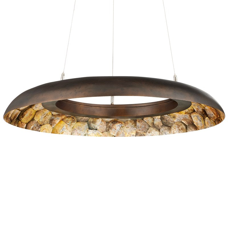 Currey and Company - 9000-1146 - LED Chandelier - Tairagai - Natural/Bronze Gold