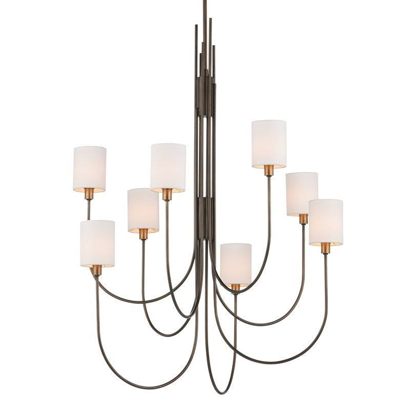 Currey and Company - 9000-1168 - Eight Light Chandelier - Archetype - Statuary Bronze/Antique Brass