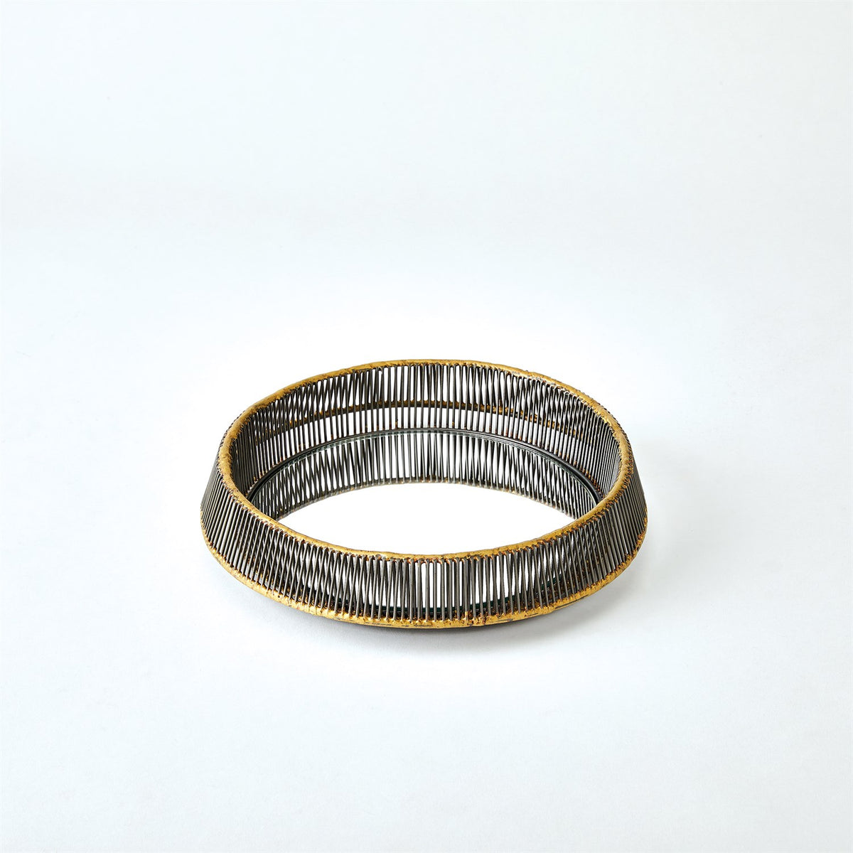 Plateau/miroirs en fil de fer fouetté