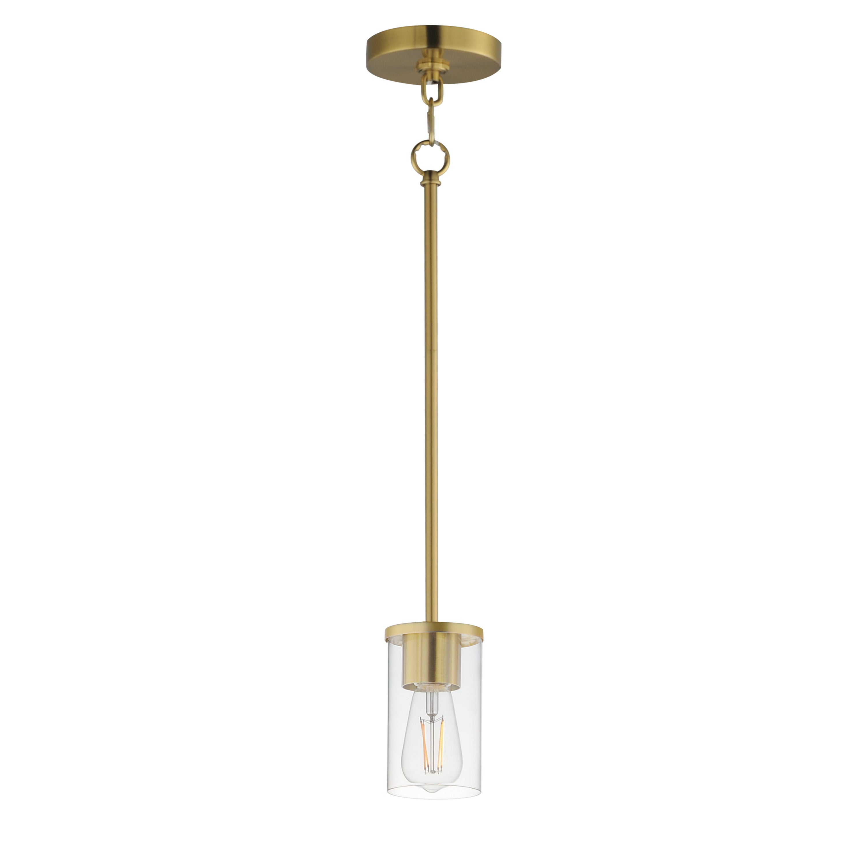 Maxim Lighting 90281CLSBR Lateral Mini Pendant in Satin Brass