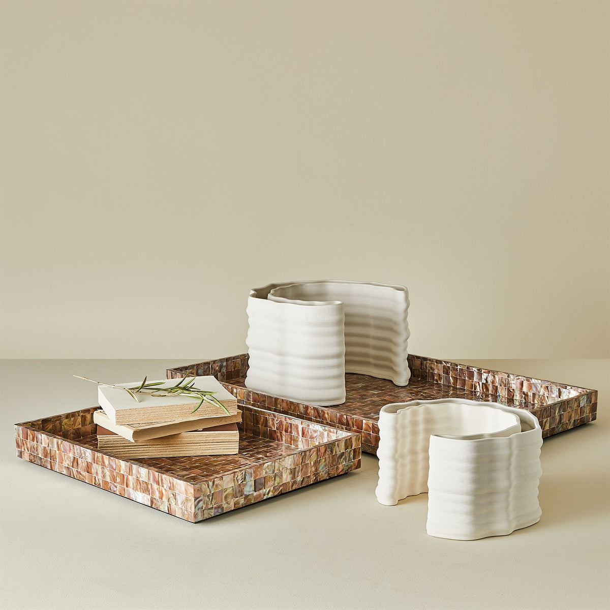 Crescent Printed Vases