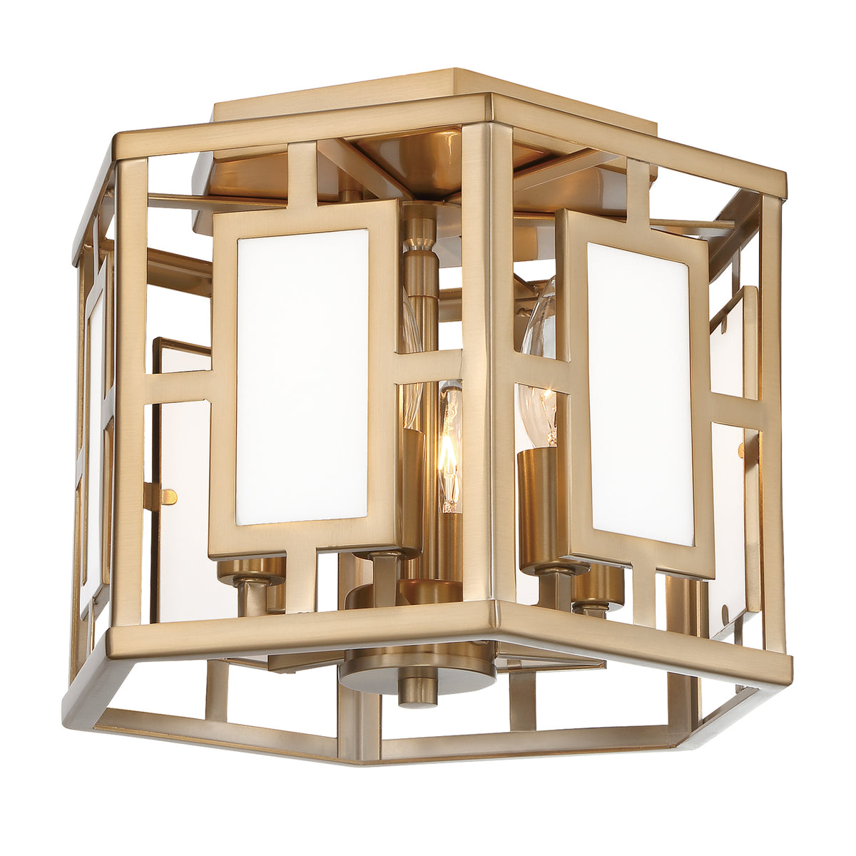 Crystorama - HIL-990-VG - Six Light Semi Flush Mount - Hillcrest - Vibrant Gold