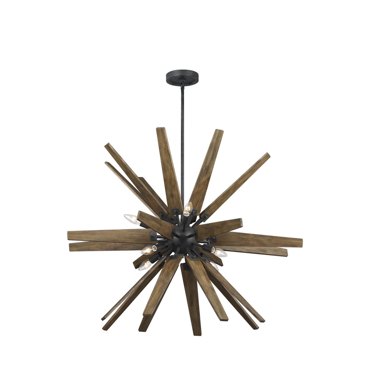 Visual Comfort Studio Canada - F3258/8DWZ/WOW - Eight Light Chandelier - Thorne - Dark Weathered Zinc / Weathered Oak