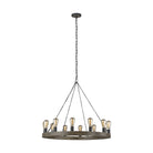 Visual Comfort Studio Canada - F3932/12WOW/AF - 12 Light Chandelier - Avenir - Weathered Oak Wood / Antique Forged Iron