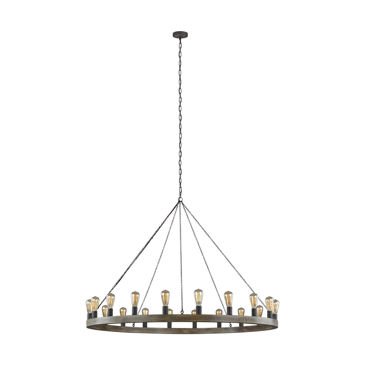 Visual Comfort Studio Canada - F3933/20WOW/AF - 20 Light Chandelier - Avenir - Weathered Oak Wood / Antique Forged Iron