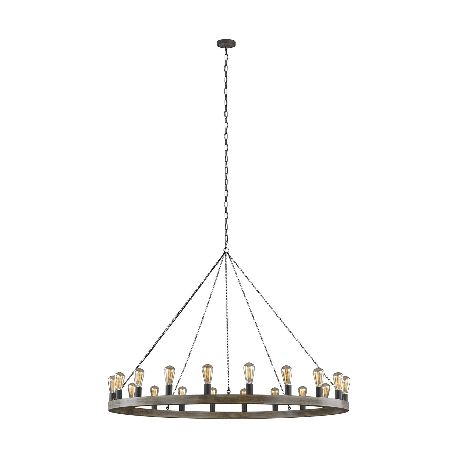 Visual Comfort Studio Canada - F3932/12WOW/AF - 12 Light Chandelier - Avenir - Weathered Oak Wood / Antique Forged Iron