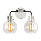 Visual Comfort Studio Canada - VS24402PN/TXB - Two Light Vanity - Clara - Polished Nickel/Textured Black