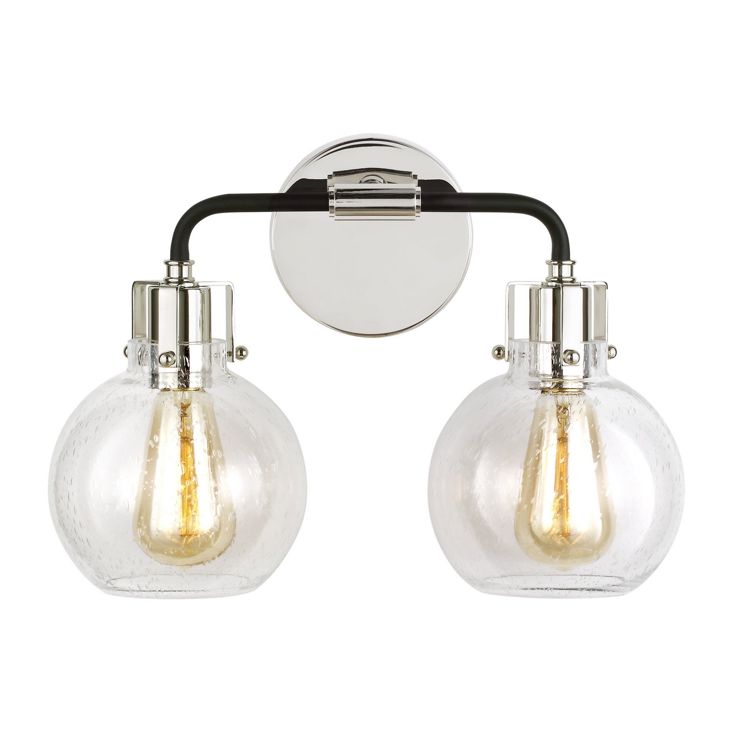 Visual Comfort Studio Canada - VS24402PN/TXB - Two Light Vanity - Clara - Polished Nickel/Textured Black