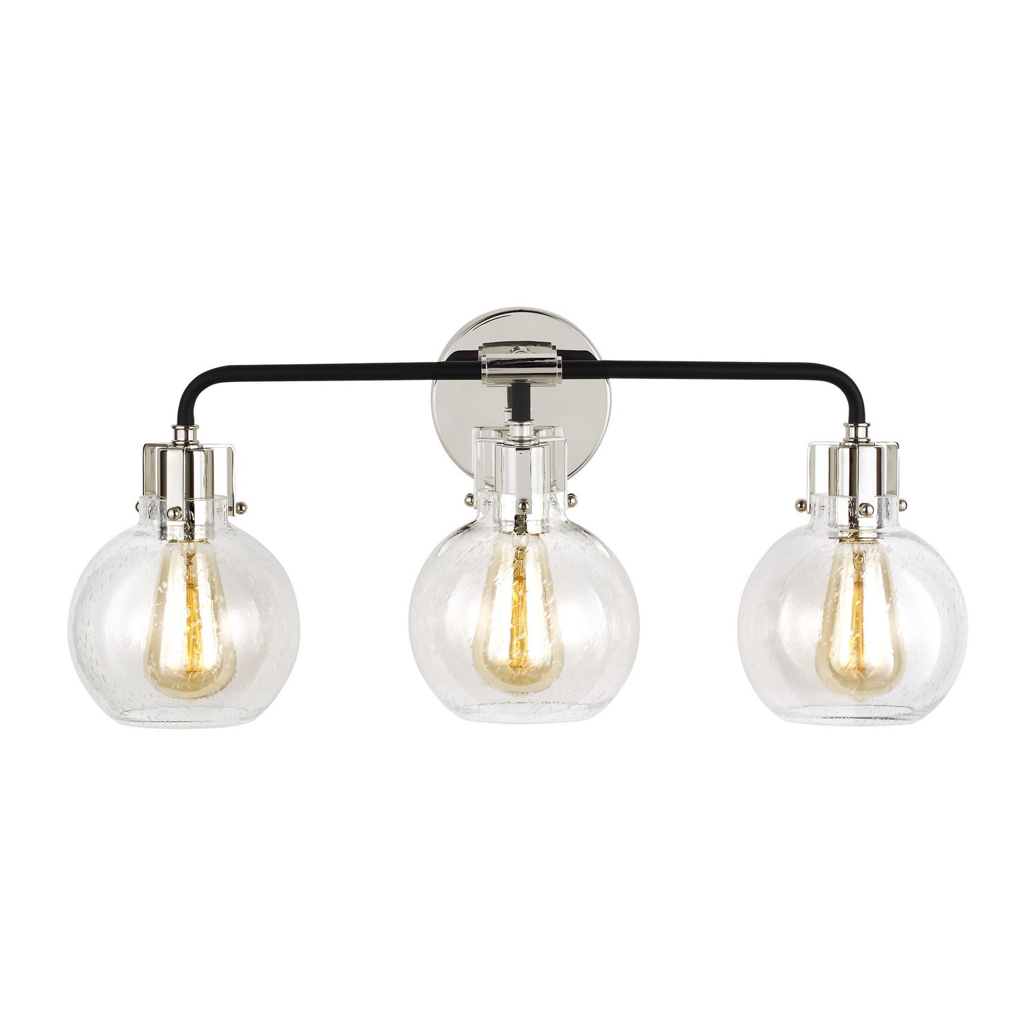 Visual Comfort Studio Canada - VS24403PN/TXB - Three Light Vanity - Clara - Polished Nickel/Textured Black