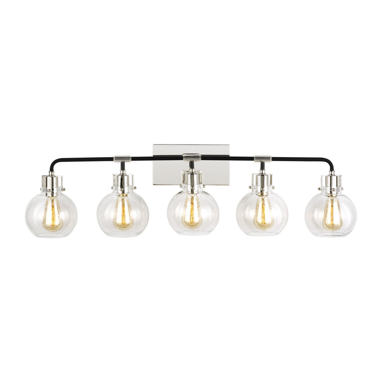 Visual Comfort Studio Canada - VS24405PN/TXB - Five Light Vanity - Clara - Polished Nickel/Textured Black