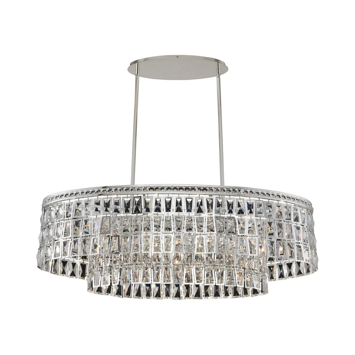 Allegri - 033260-014-FR001 - Six Light Island Pendant - Kasturi - Polished Silver