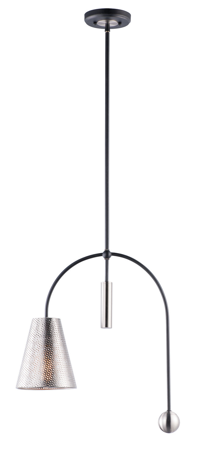 Filtre Maxim Lighting 10086BKSN Suspension en noir / nickel satiné