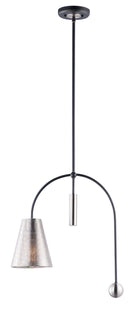 Maxim Lighting 10086BKSN Filter Pendant in Black / Satin Nickel