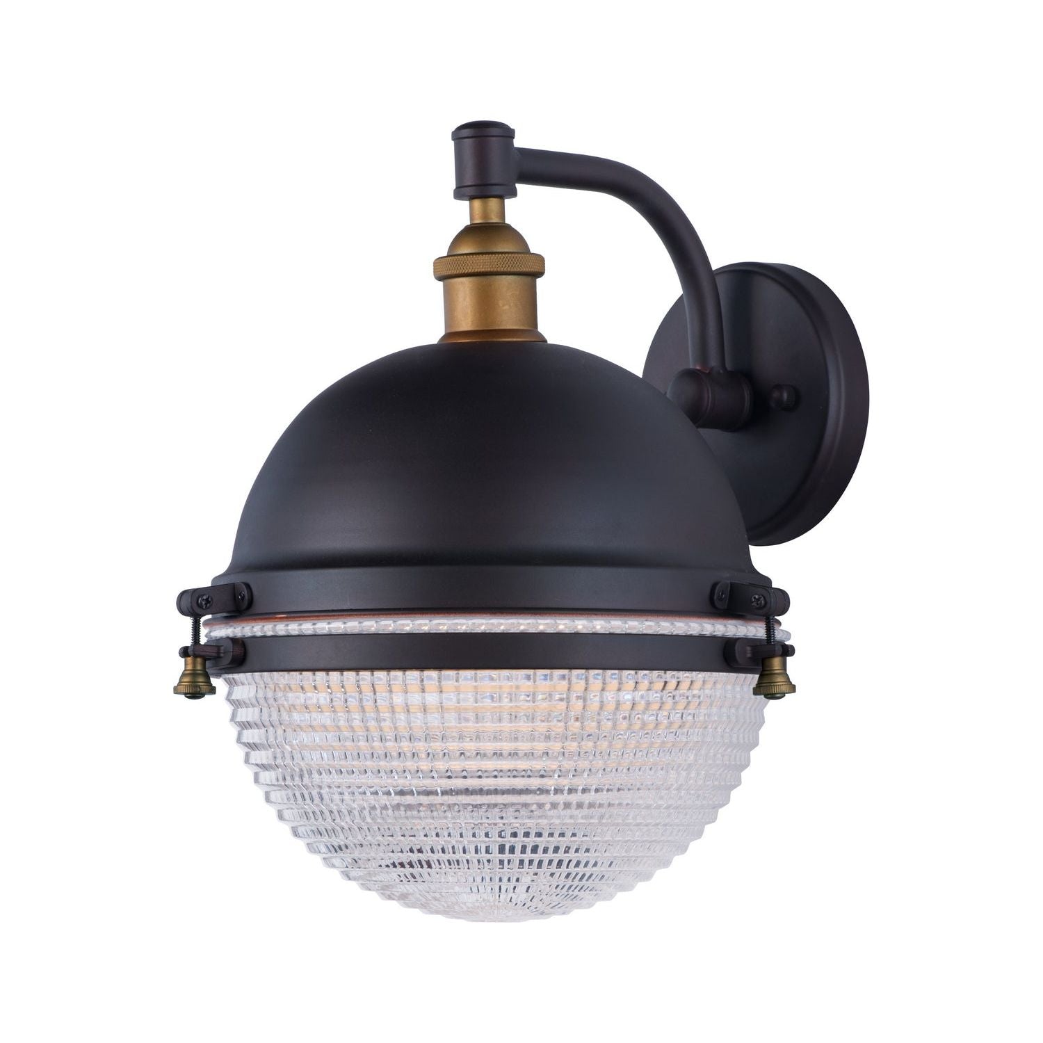 Maxim - 10186OIAB - One Light Outdoor Wall Lantern - Portside - Oil Rubbed Bronze / Antique Brass