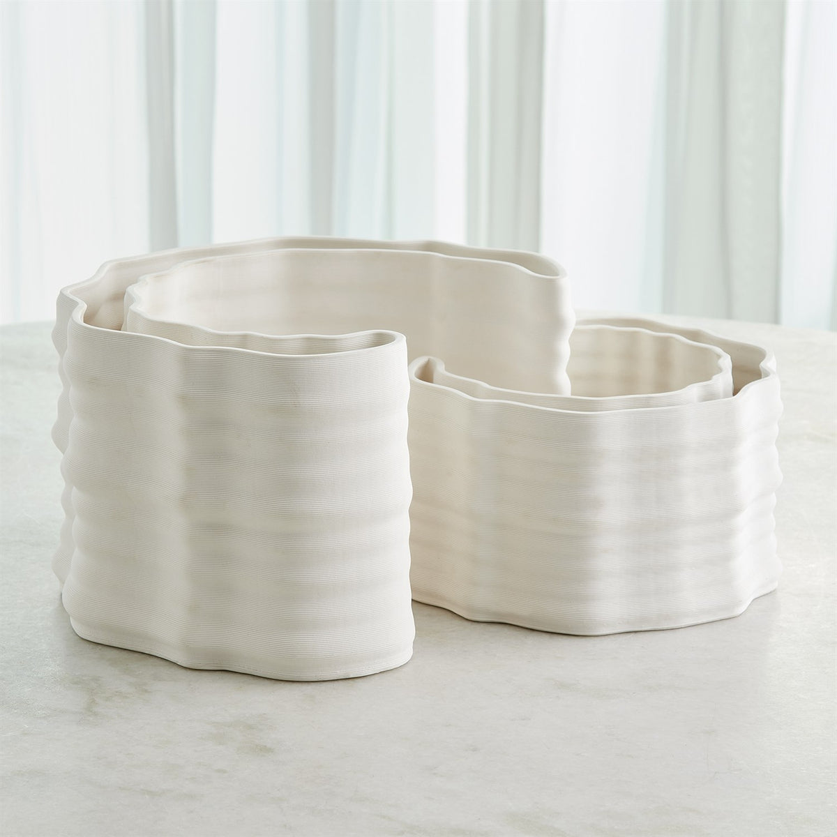 Crescent Printed Vases