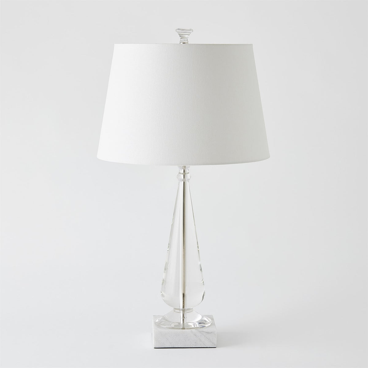 Tapered Crystal Lamp W/Marble Base