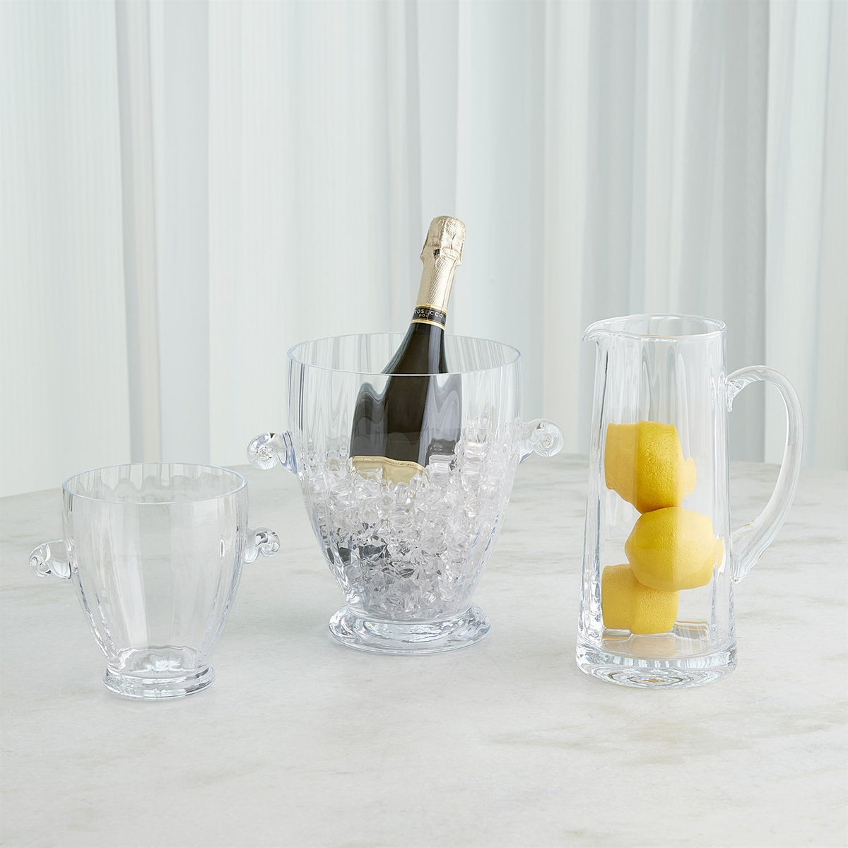 Rolled Handle Ice Buckets