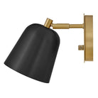 Lark 84460LCB-BK Jojo Articulating Sconce in Lacquered Brass with Black accents