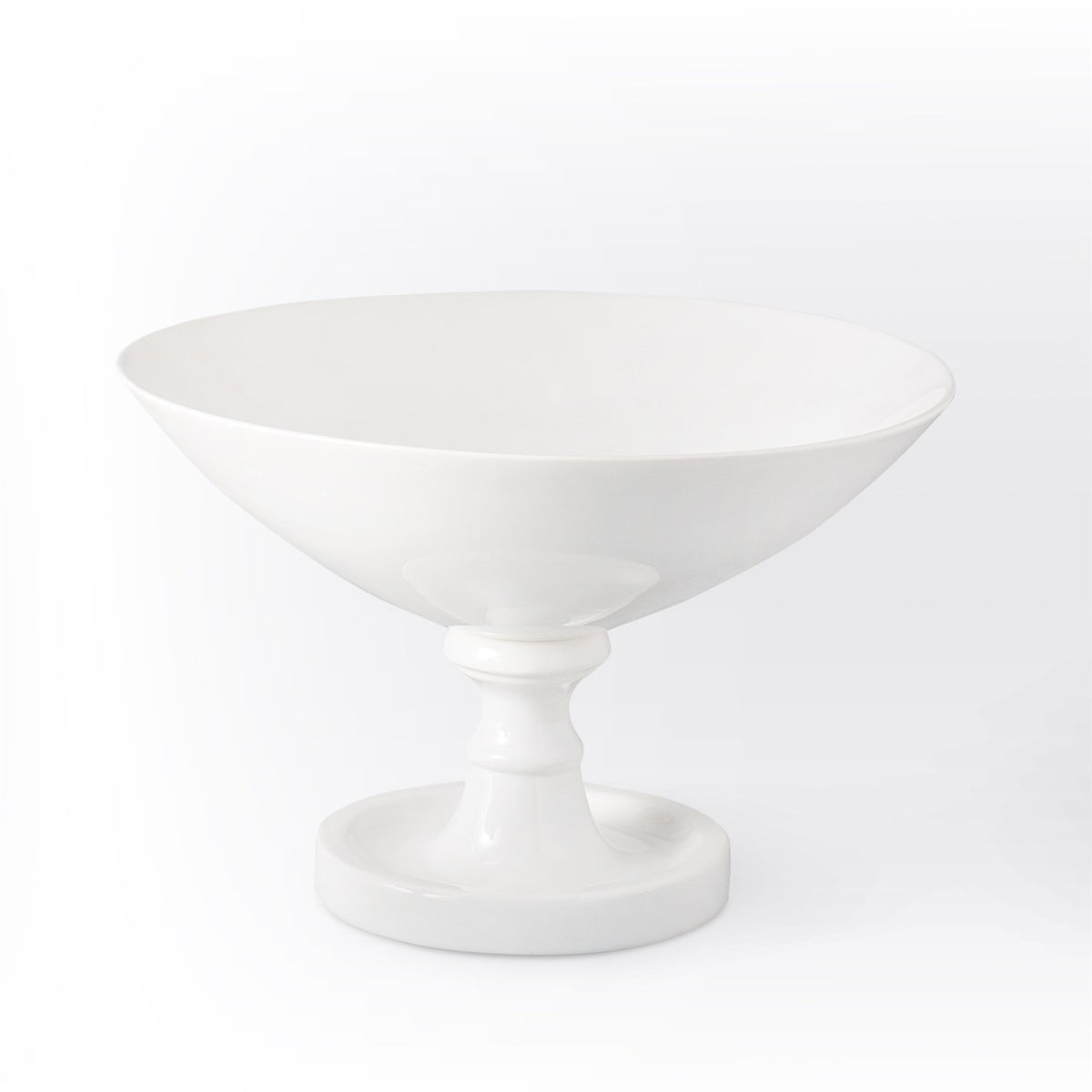 Grand bol sur piédestal blanc