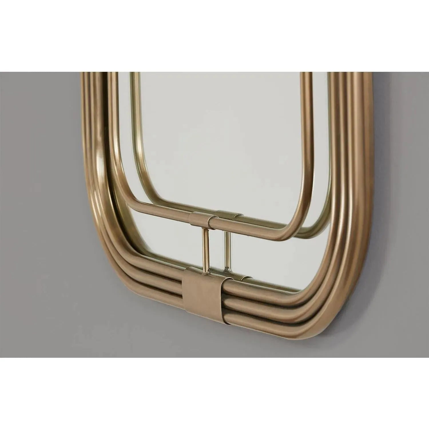 Capital Lighting Fixture Company - 28"W x 42"H Rectangle Metal Piping Mirror - 730201MM | Montreal Lighting & Hardware