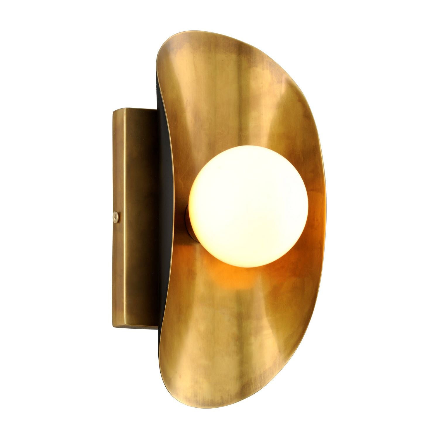 Corbett Lighting - 271-11-VB/BBR - One Light Wall Sconce - Hopper - Vintage Brass Bronze Accents