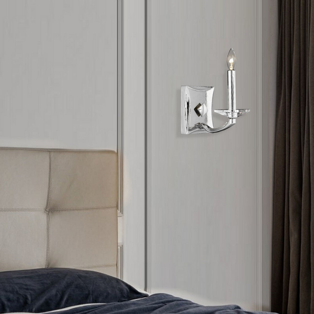 Kensington Brass and Crystal Wall Sconce