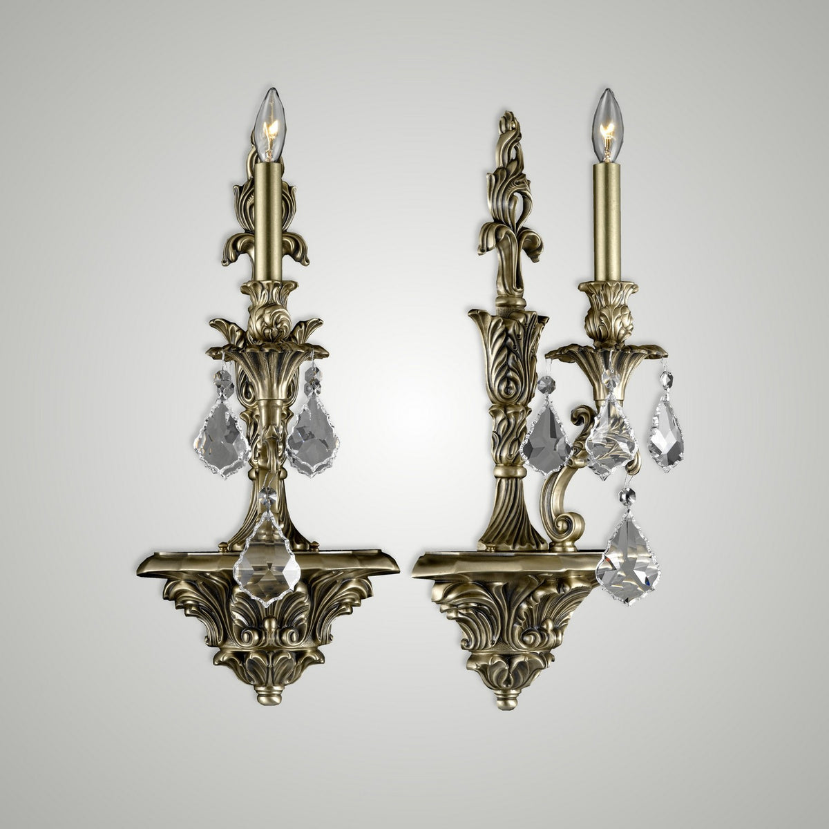 Blairsden Brass and Crystal Wall Sconce