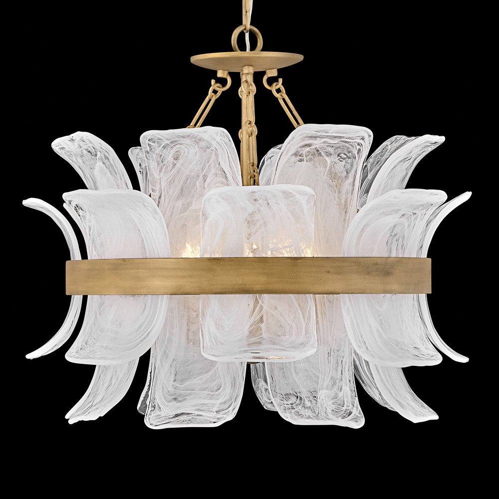 Fredrick Ramond FR46911BNG Fleur Semi-Flush/Pendant in Burnished Gold