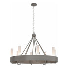 Hubbardton Forge - 105040-SKT-07-FD0611 - Eight Light Chandelier - Banded - Dark Smoke