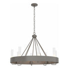 Hubbardton Forge - 105040-SKT-07-ZM0611 - Eight Light Chandelier - Banded - Dark Smoke