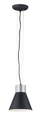 Magasin d'éclairage Maxim 25230SABK Suspension en aluminium satiné / noir