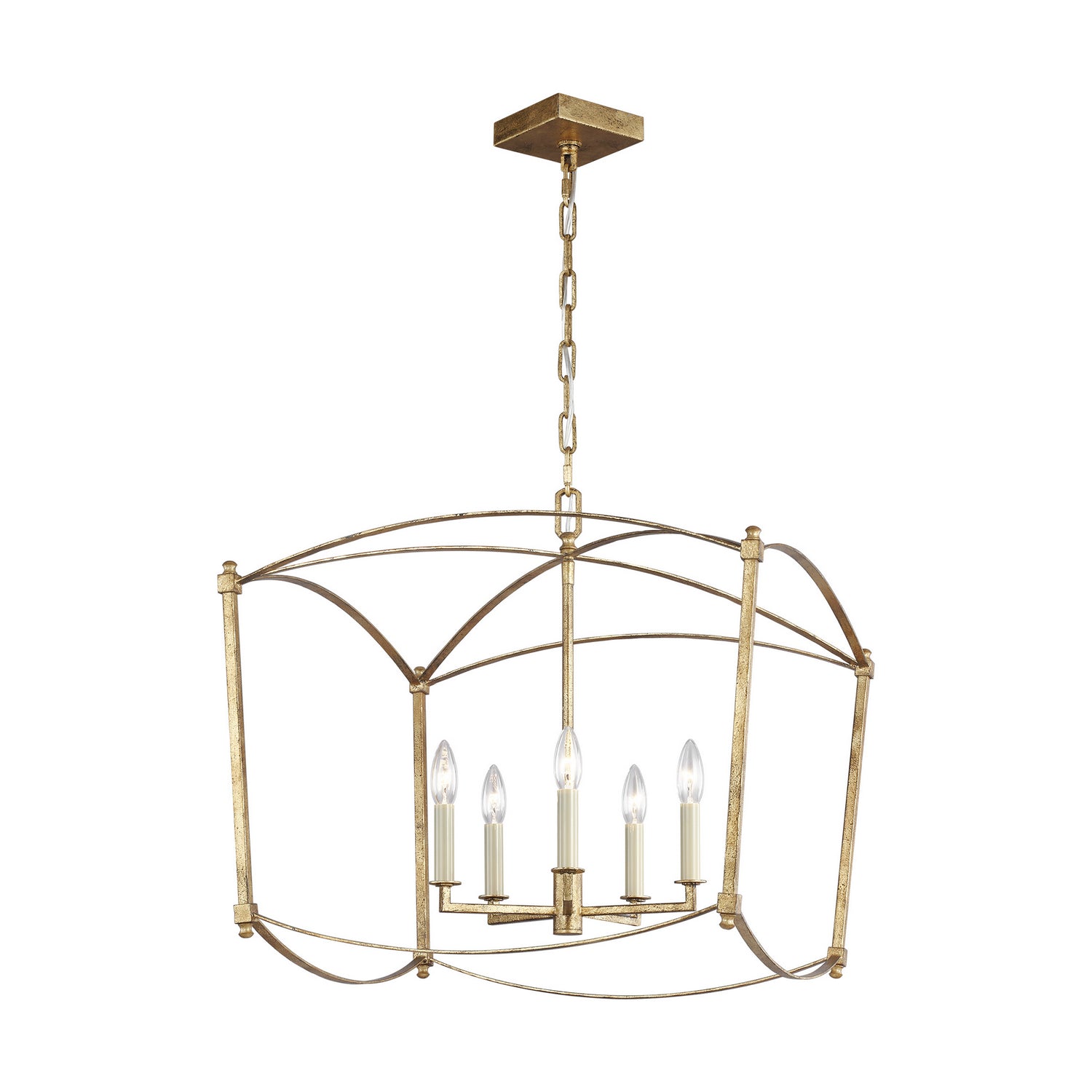 Visual Comfort Studio Canada - F3325/5ADB - Five Light Lantern - Thayer - Antique Gild