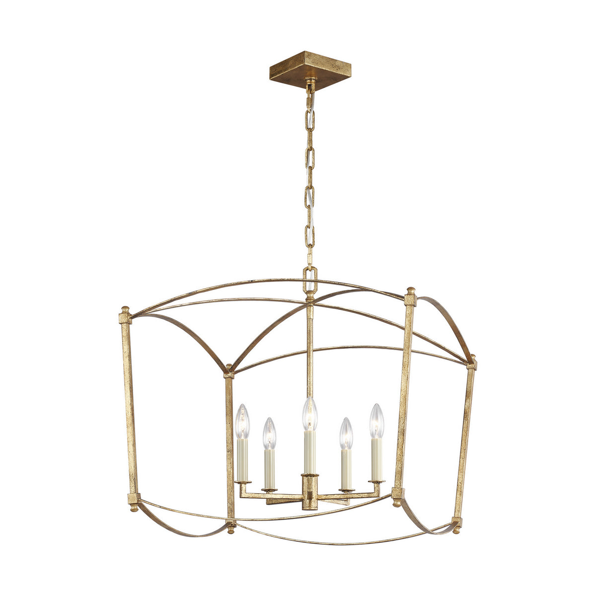 Visual Comfort Studio Canada - F3325/5ADB - Five Light Lantern - Thayer - Antique Gild