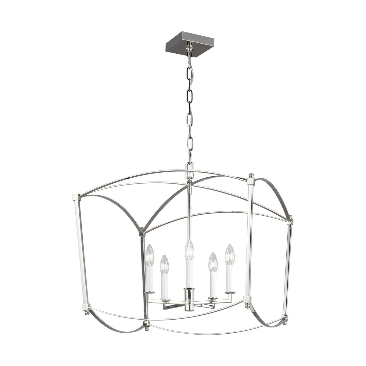 Visual Comfort Studio Canada - F3325/5PN - Five Light Lantern - Thayer - Polished Nickel