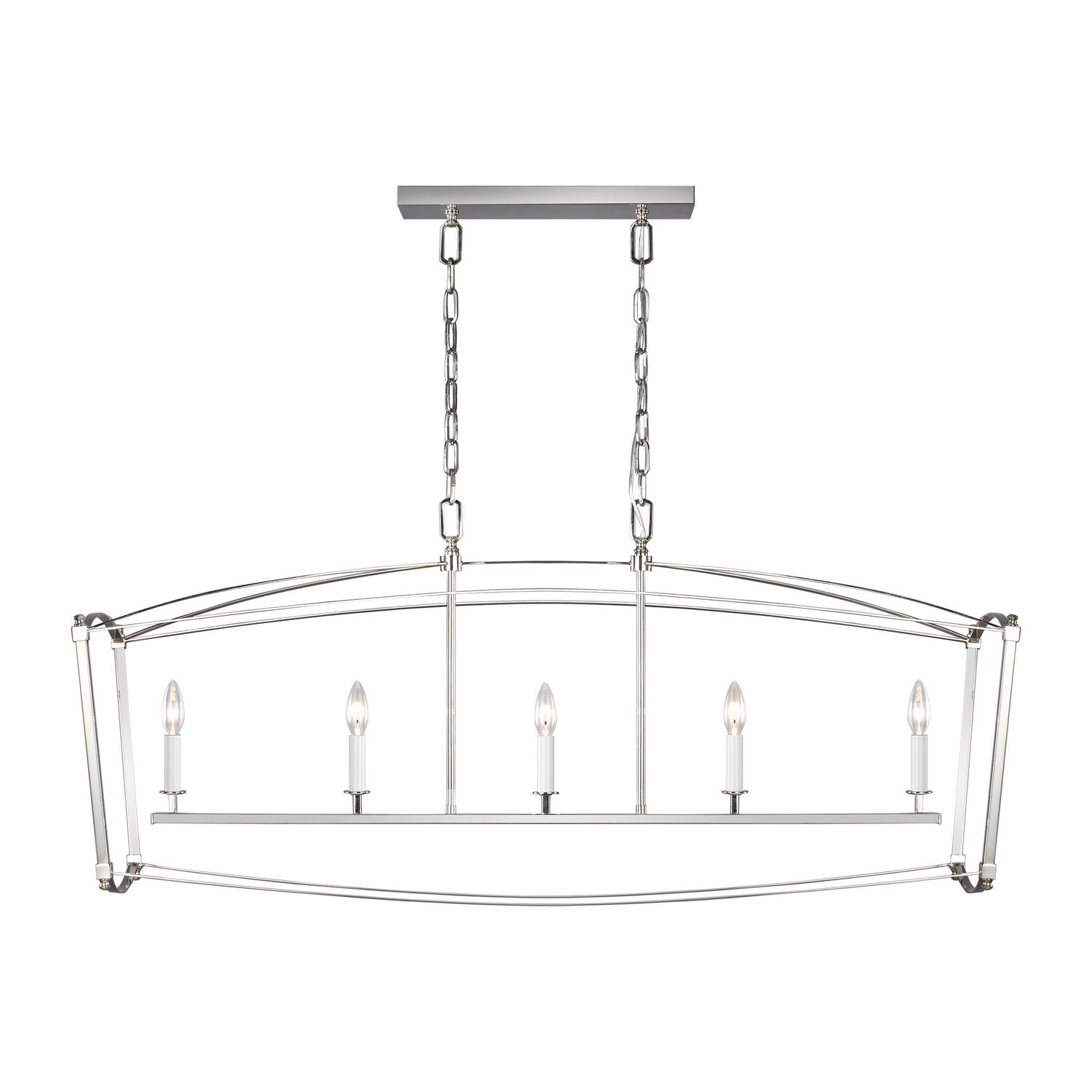 Visual Comfort Studio Canada - F3326/5PN - Five Light Linear Chandelier - Thayer - Polished Nickel